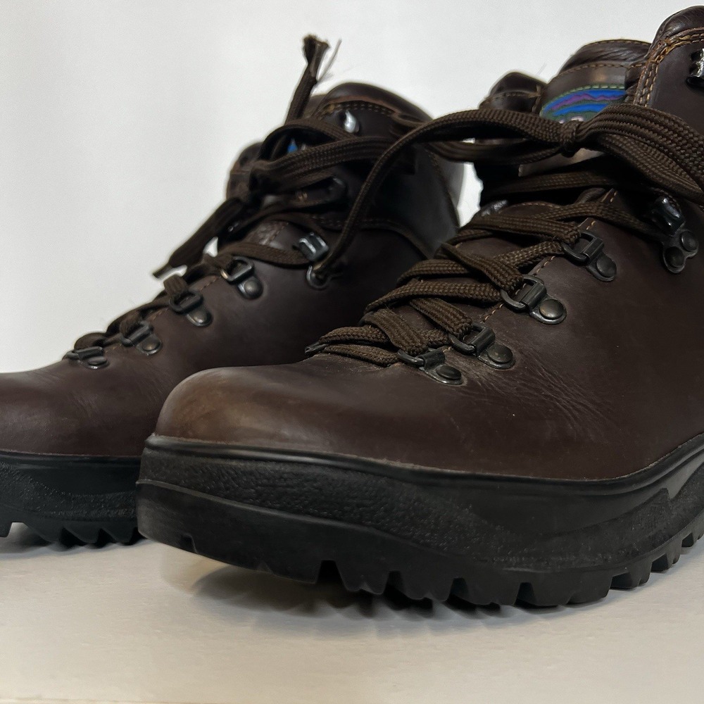 L.L. Bean Gore-Tex Leather Hiking Boots Brown Vibram Made in Italy Mens 8.5 W10